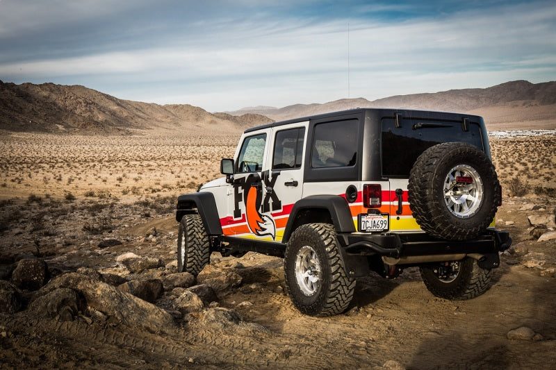 Fox 2007+ Jeep JK 2.0 Factory Series ATS Steering Stabilizer 22.15in Ext L - Orange Heritage Logo