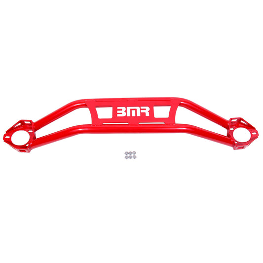 BMR 08-18 Dodge Challenger Front Strut Tower Brace - Red (Twin Tube Design)