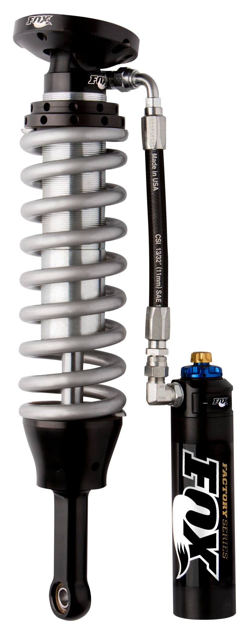 Fox 05+ Tacoma w/UCA 2.5 Factory Series 4.94in. Remote Res. Coilover Shock w/DSC Adj. - Black/Zinc